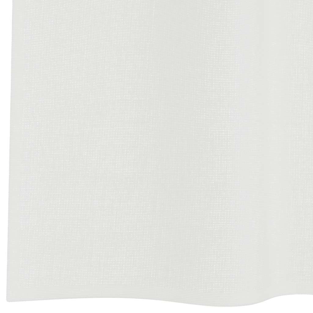 Voile Vorhänge mit Schlaufen 2 Stk. Weiß 140x260 cm