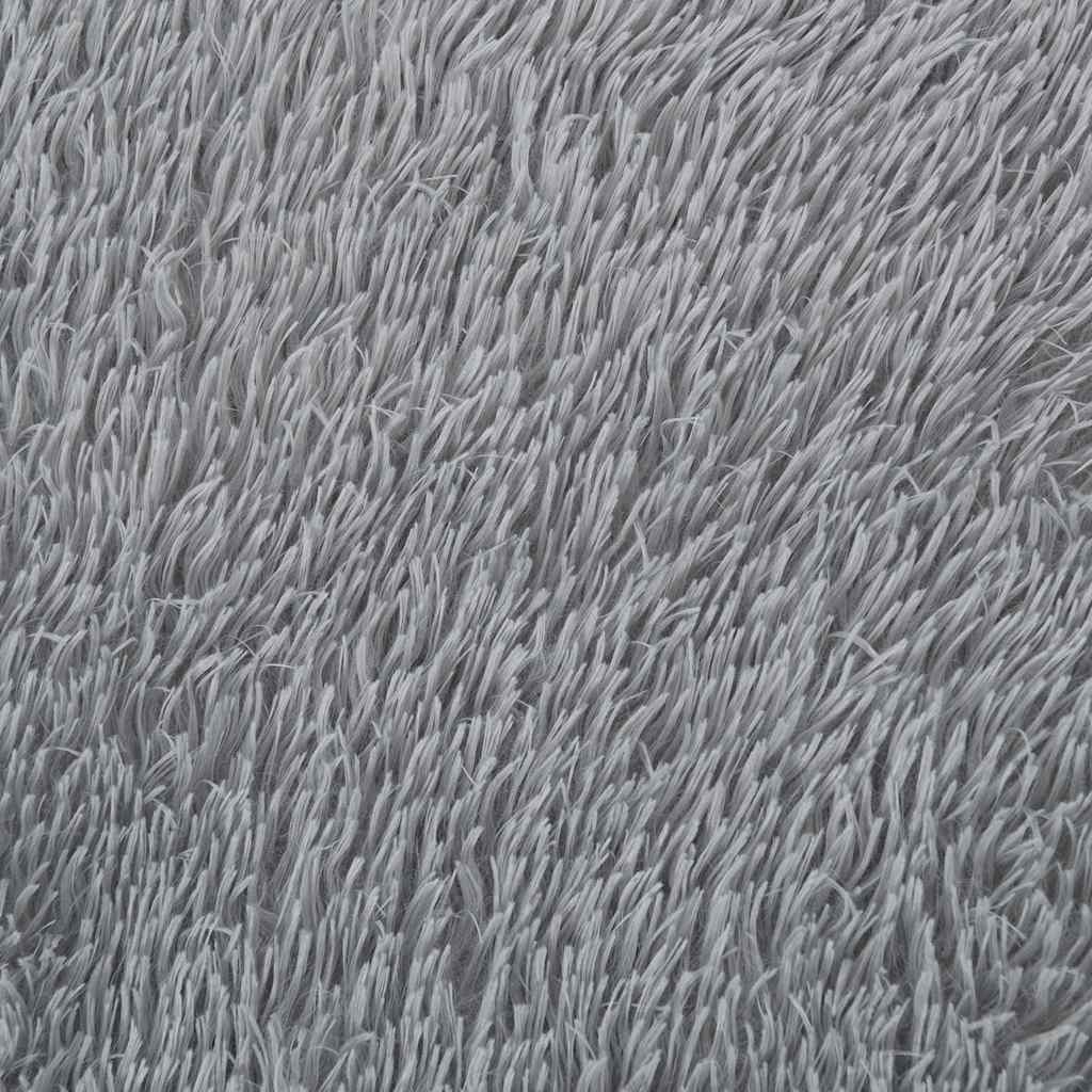 Teppich Shaggy Hochflor NAVARRA Hellgrau 120x170 cm Polyester