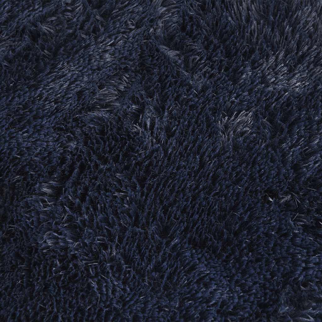 Tapis Shaggy Poils Longs NAVARRA Bleu Marine 200x290 cm Polyester