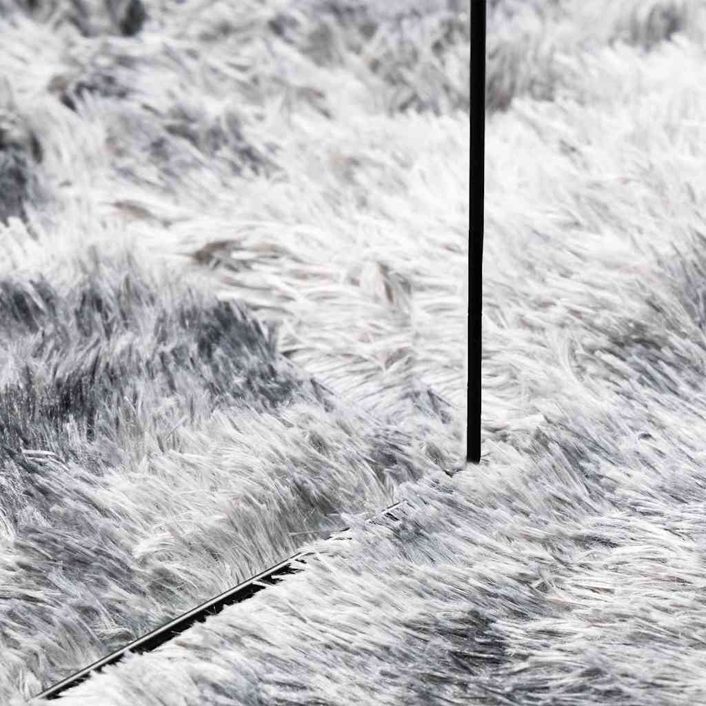Tapis shaggy à poils longs NAVARRA Gris argenté 240x340 cm Polyester