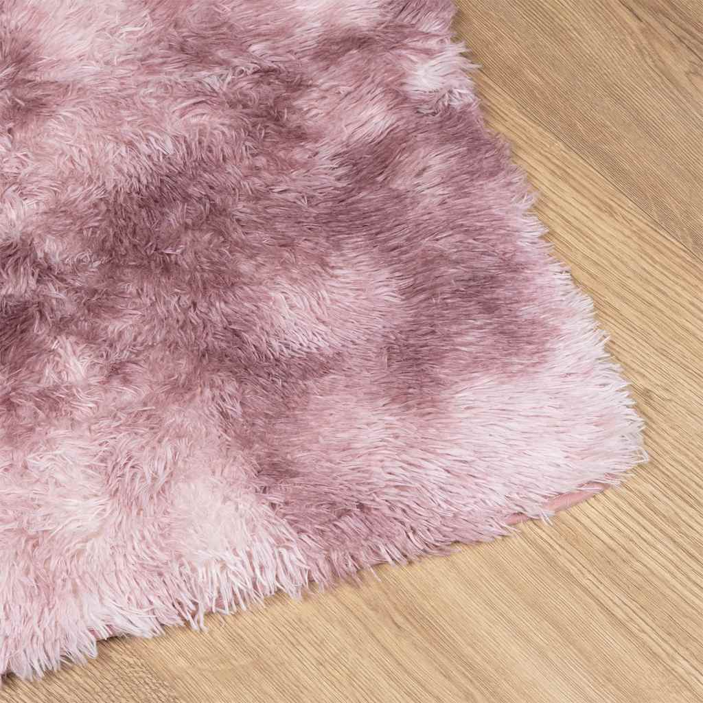 Tapis shaggy à poils longs NAVARRA Rose ancien 240x240 cm Polyester