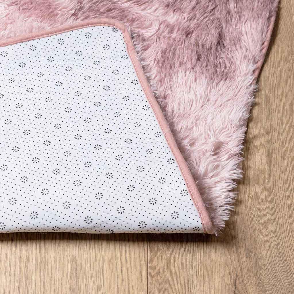 Tapis shaggy à poils longs NAVARRA Rose ancien 240x240 cm Polyester