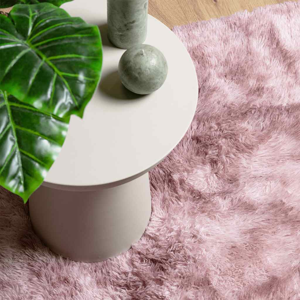 Tapis shaggy à poils longs NAVARRA Rose ancien 240x240 cm Polyester