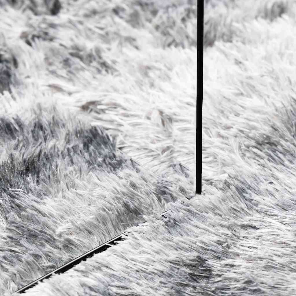 Teppich Shaggy Hochflor NAVARRA Silbergrau 240x240 cm Polyester