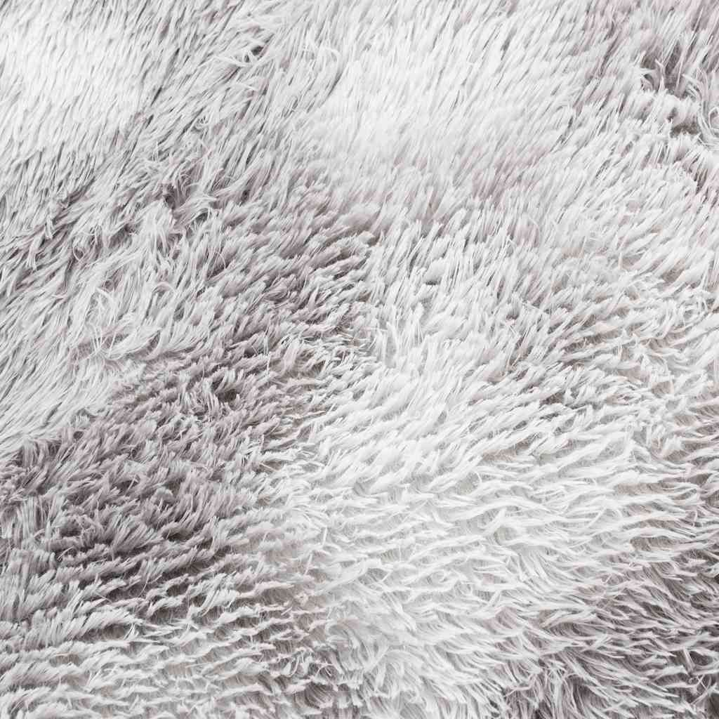 Teppich Shaggy Hochflor NAVARRA Silbergrau 240x240 cm Polyester