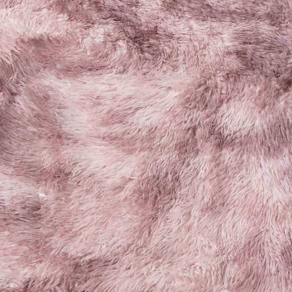 Shaggy High-Pile Rug NAVARRA Old Rose 120x120 cm Polyester