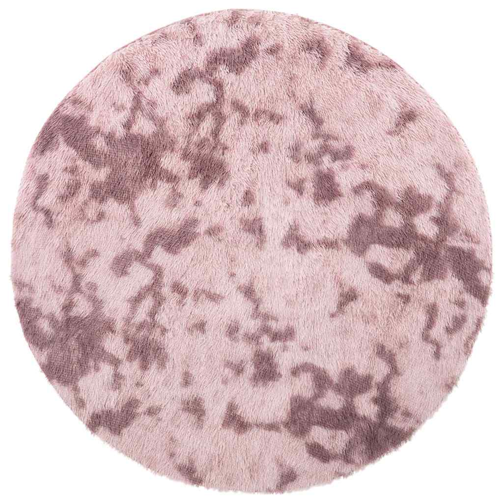 Tapis Shaggy Poils longs NAVARRA Vieux rose 160x160 cm Polyester