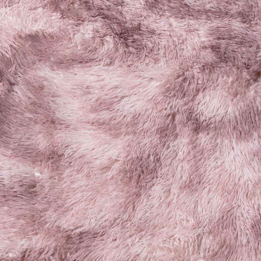 Tapis Shaggy Poils longs NAVARRA Vieux rose 160x160 cm Polyester