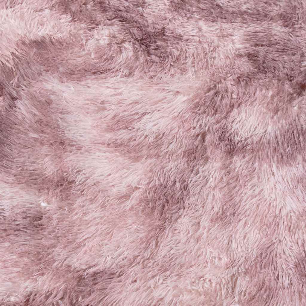 Tapis shaggy à poils longs NAVARRA vieux rose 200x200 cm polyester
