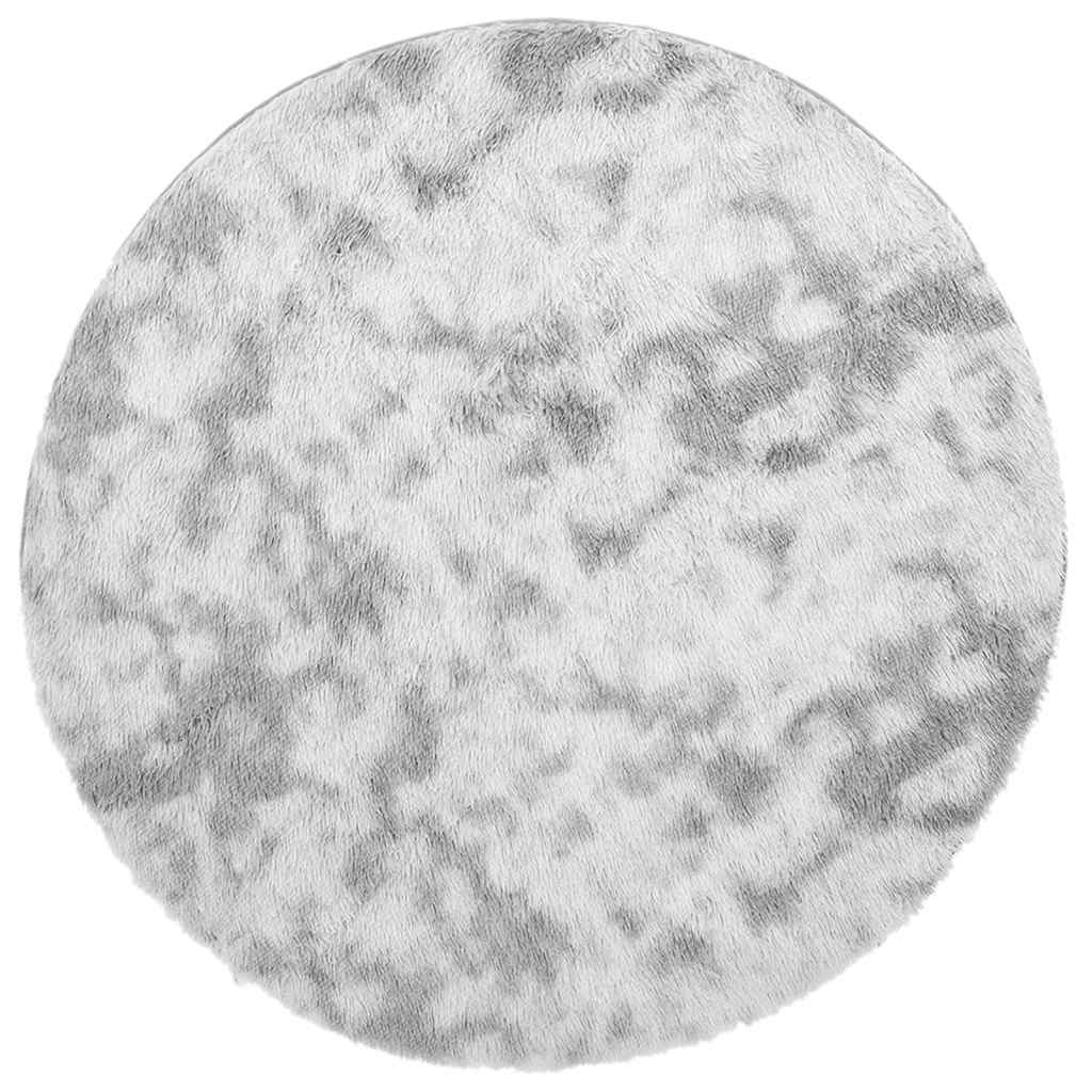 Tapis shaggy à poils longs NAVARRA Gris Argenté 200x200 cm Polyester