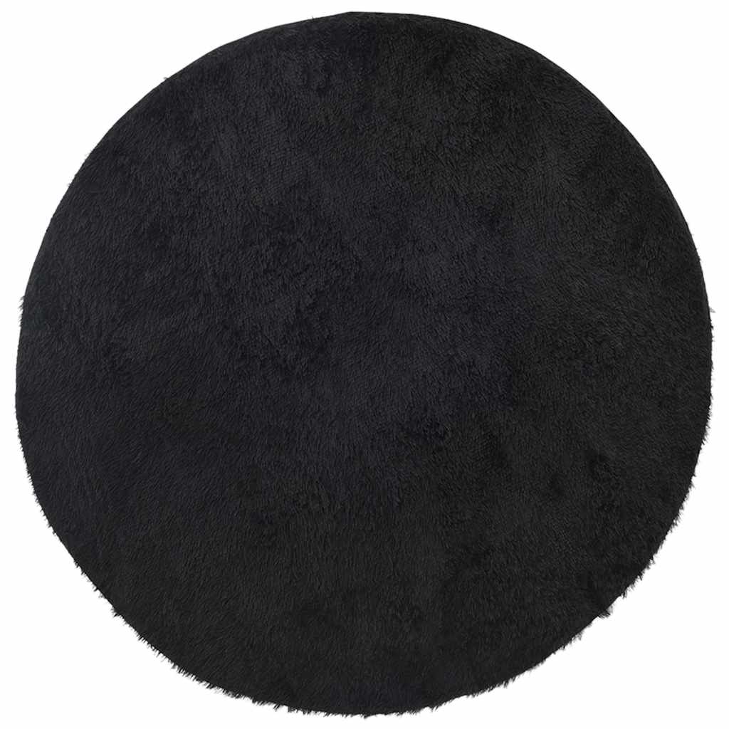 Teppich Shaggy Hochflor NAVARRA Schwarz 240x240 cm Polyester