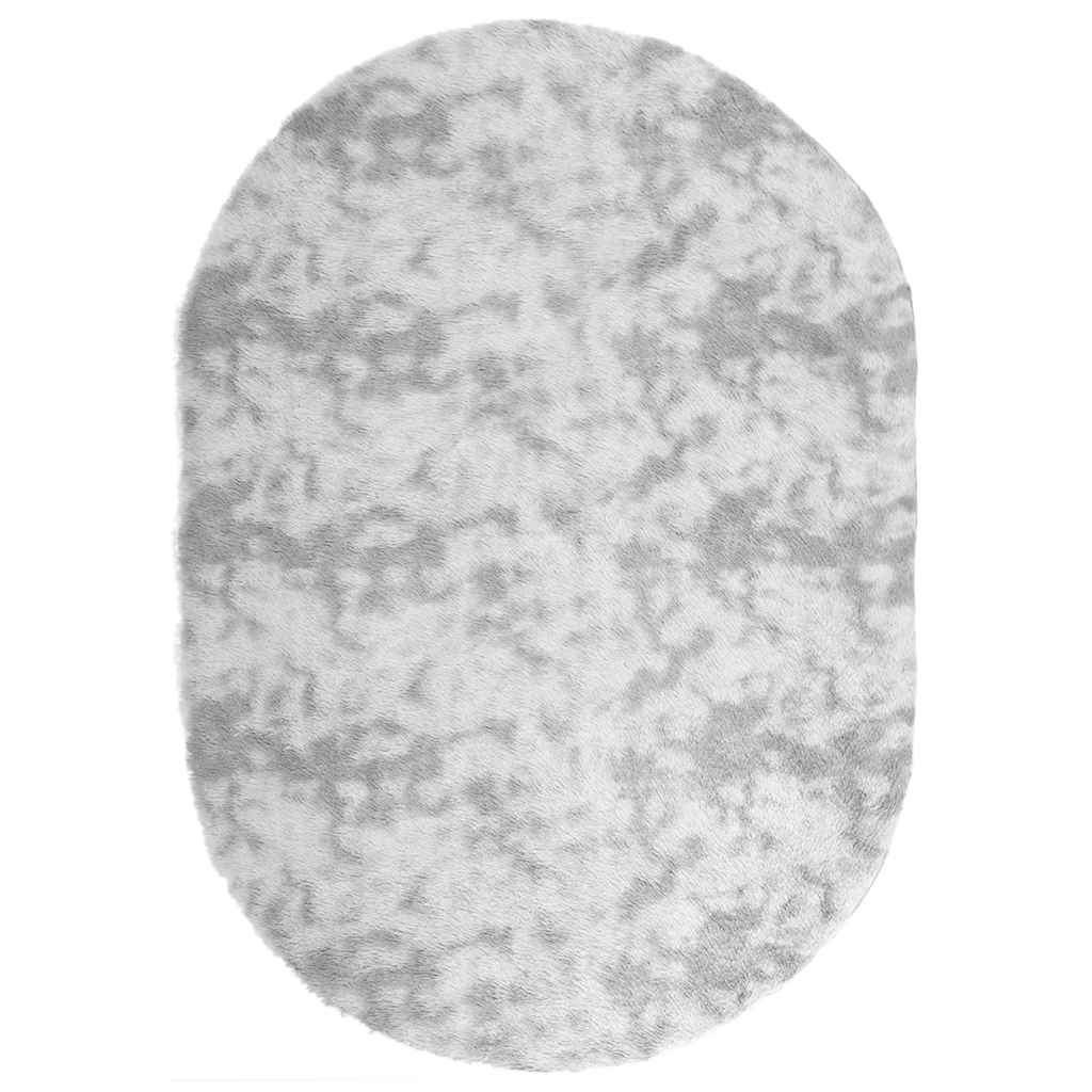 Teppich Shaggy Hochflor NAVARRA Silbergrau 300x200 cm Polyester