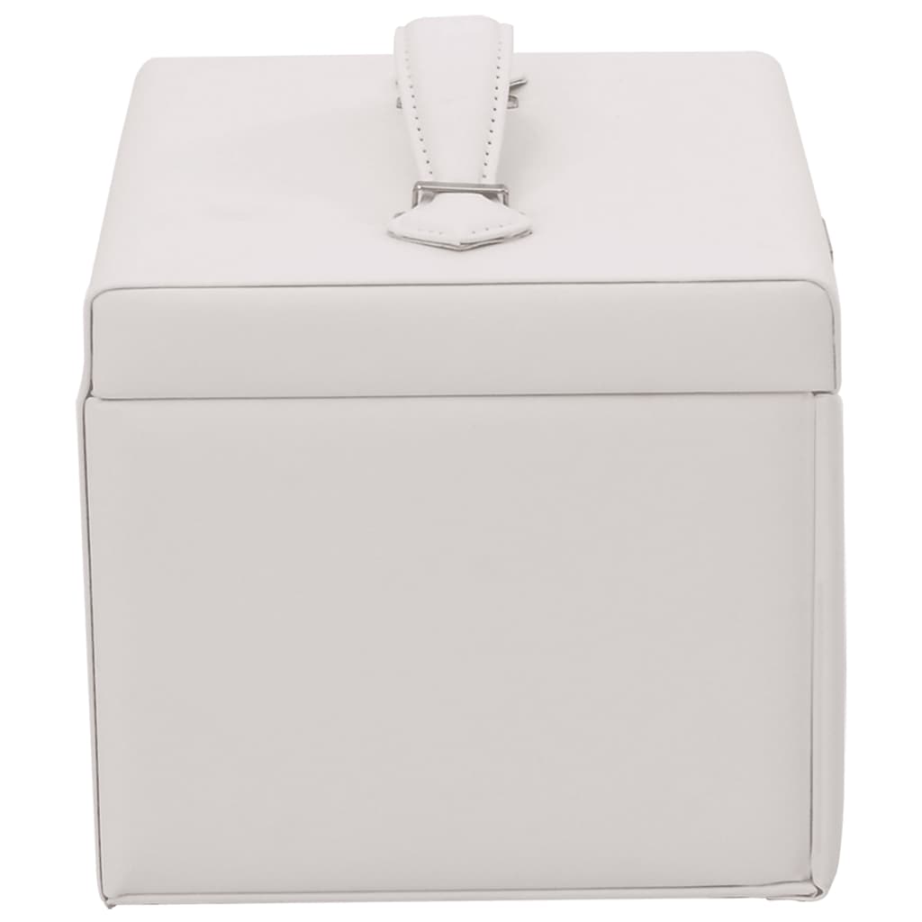 Boîte à bijoux 4 tiroirs avec miroir Verrouillable Blanc