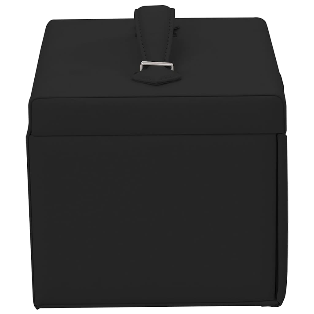 Boîte à bijoux 4 couches avec miroir Verrouillable Noir