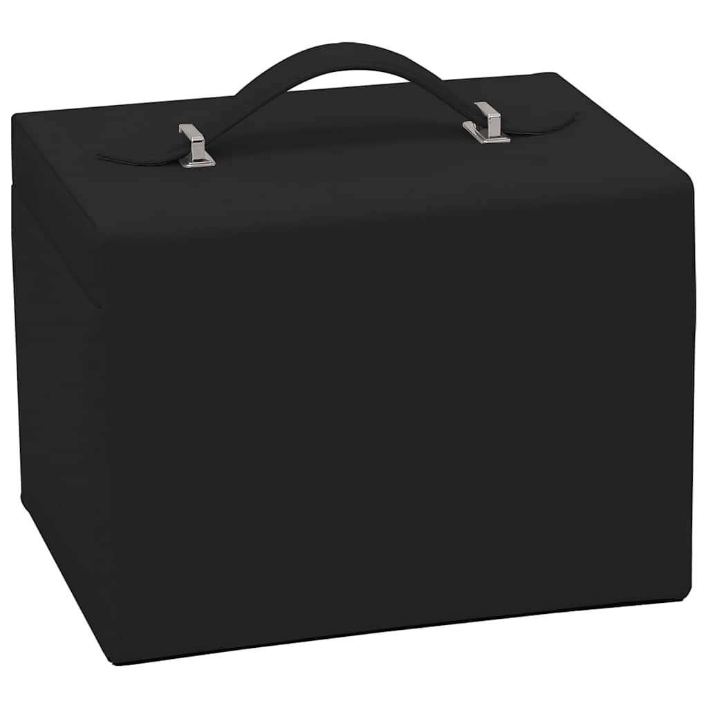Boîte à bijoux 4 couches avec miroir Verrouillable Noir