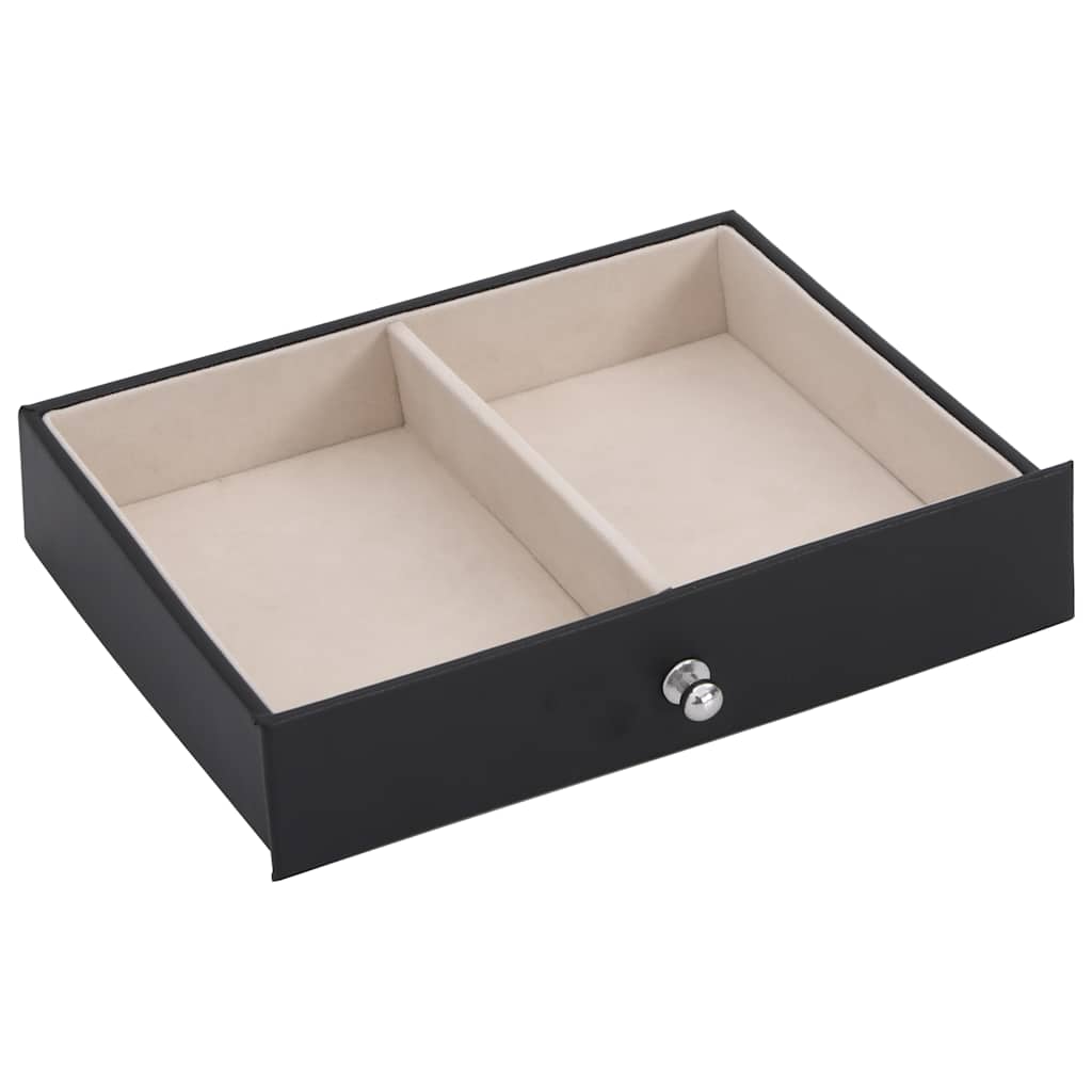 Boîte à Bijoux 6 Niveaux avec Miroir Verrouillable Noir