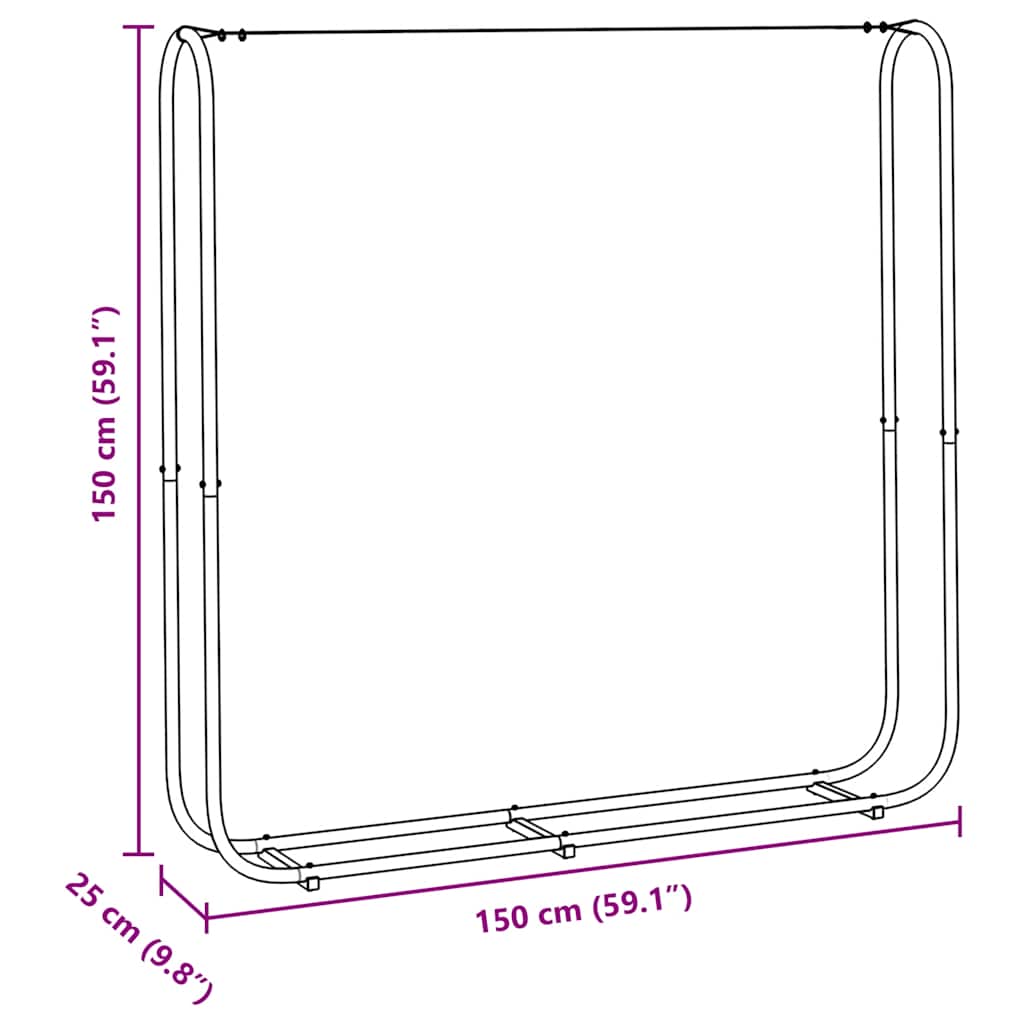 Kaminholzregal 150x25x150 cm Stahl verzinkt