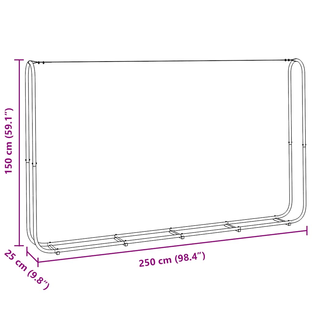 Kaminholzregal 250x25x150 cm Stahl verzinkt
