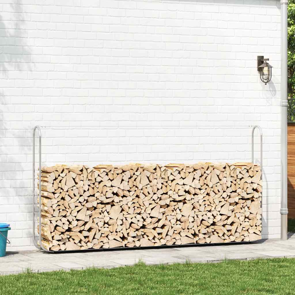 Kaminholzregal 300x25x150 cm Stahl verzinkt