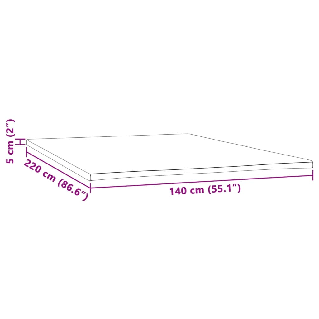 Surmatelas 140x220x5 cm