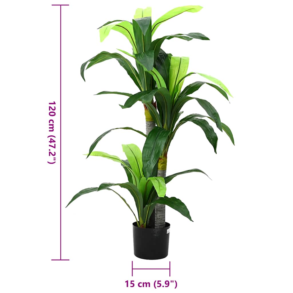 Drachenbaum Künstlich 36 Blätter 120 cm Grün