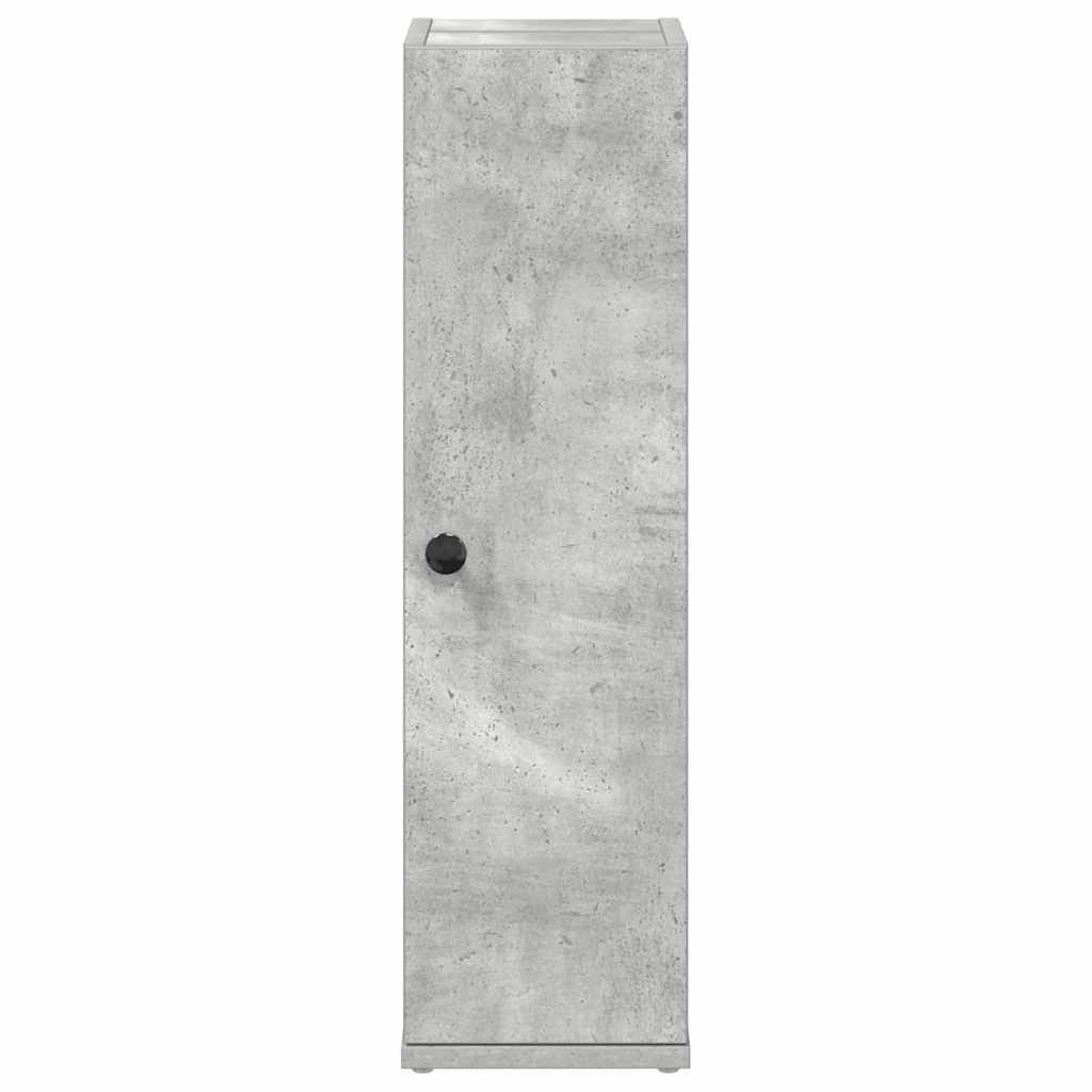 Badezimmerschrank mit Rollenhalter Betongrau 20,5x22x72 cm