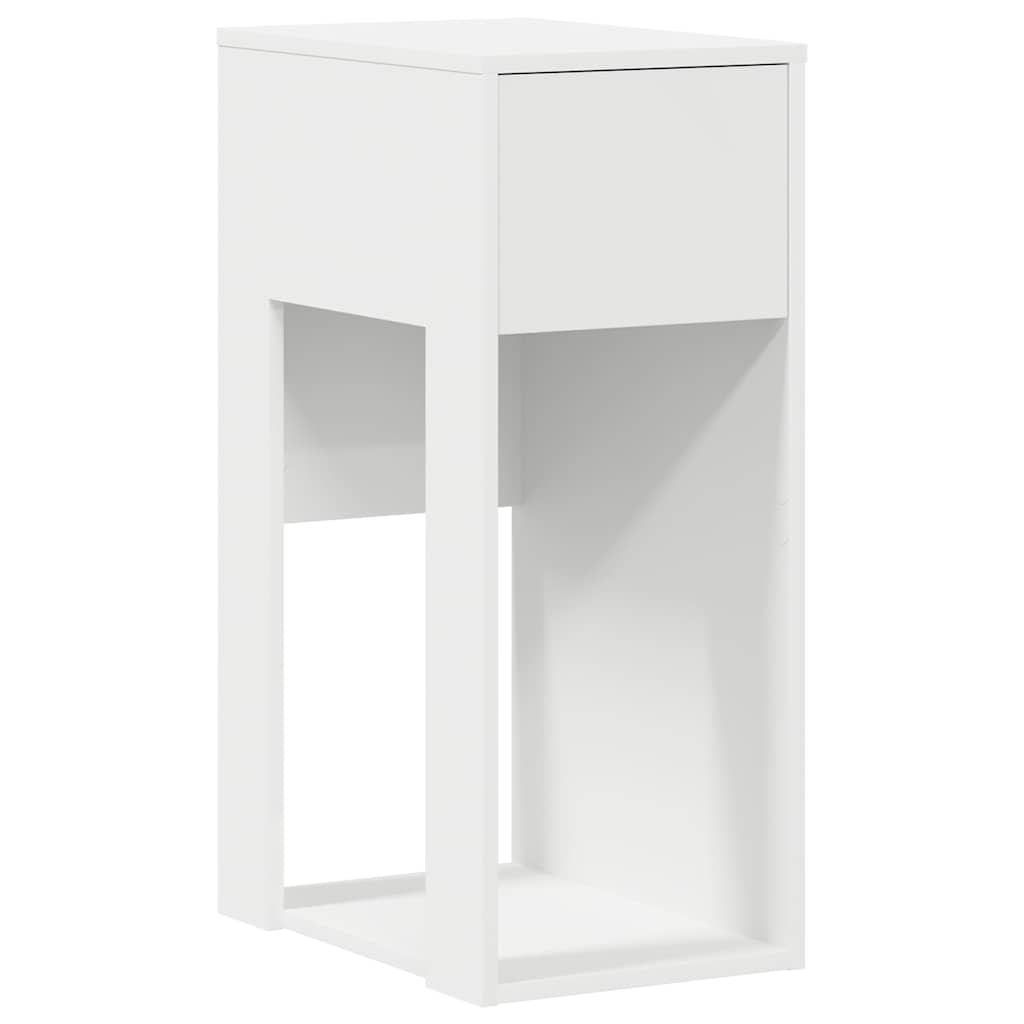 Computer Cabinet with Drawer White 30x44x74 cm