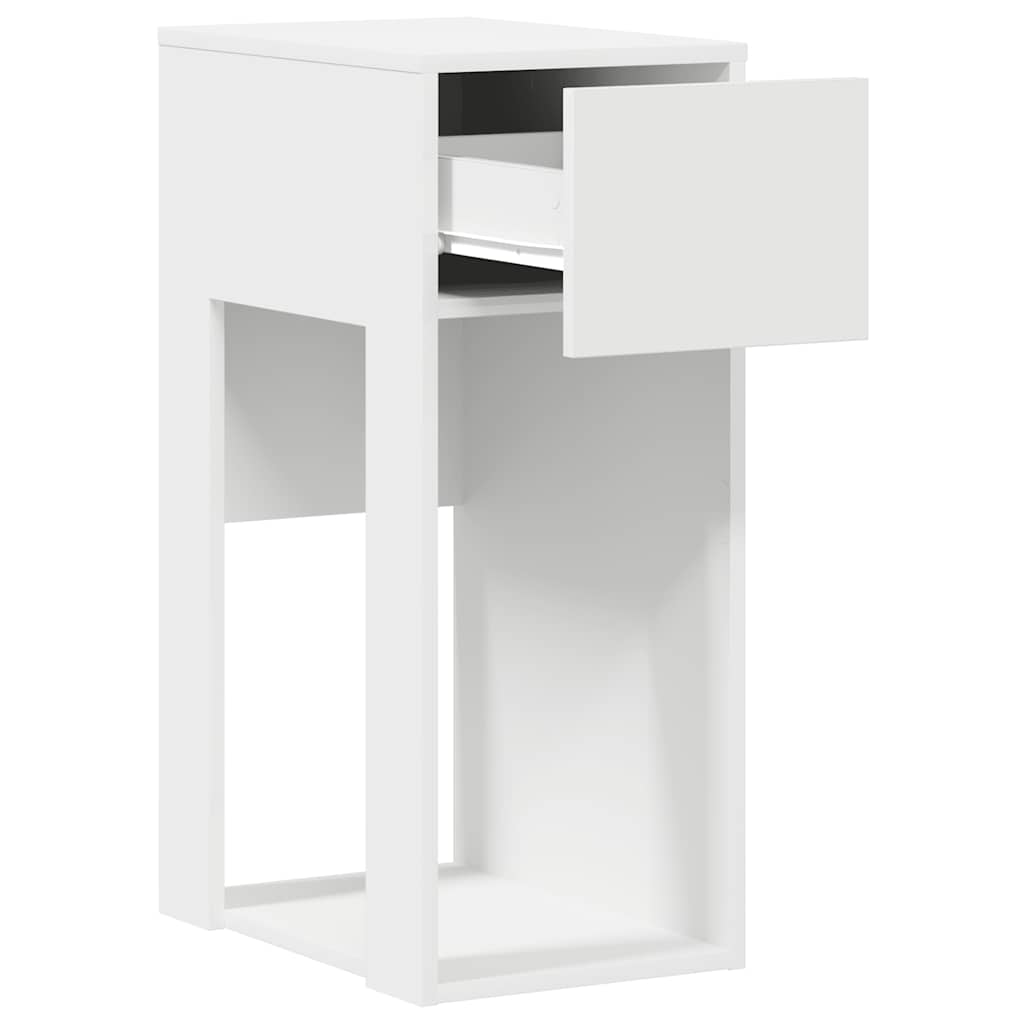 Computer Cabinet with Drawer White 30x44x74 cm