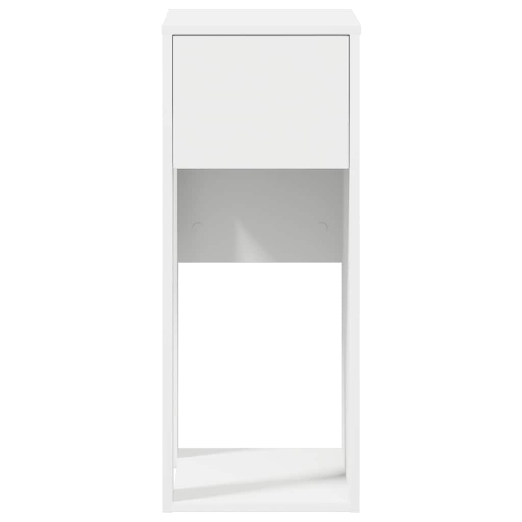 Computer Cabinet with Drawer White 30x44x74 cm