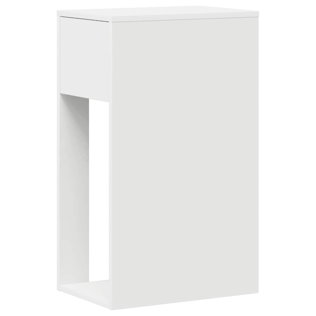 Computer Cabinet with Drawer White 30x44x74 cm