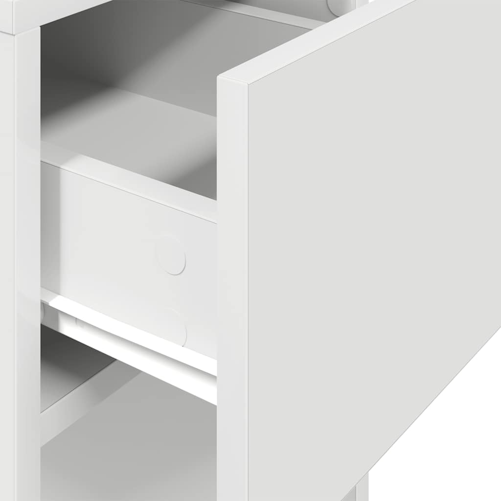 Computer Cabinet with Drawer White 30x44x74 cm