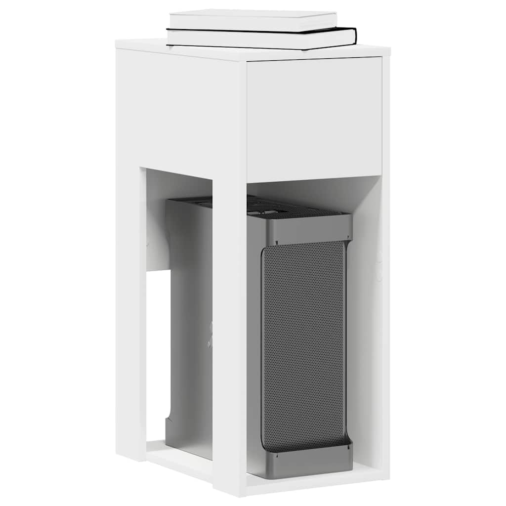Computer Cabinet with Drawer White 30x44x74 cm