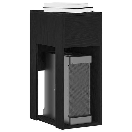 Meuble ordinateur avec tiroir Noir 30x44x74 cm