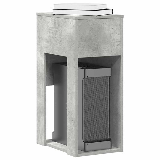 Armoire informatique avec tiroir gris béton 30x44x74 cm