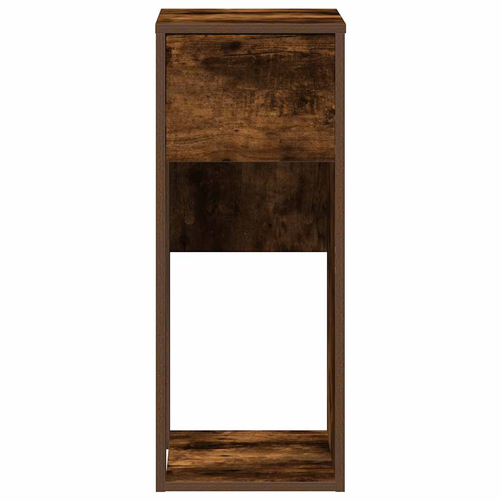 Computer Cabinet with Drawer Smoked Oak 30x44x74 cm