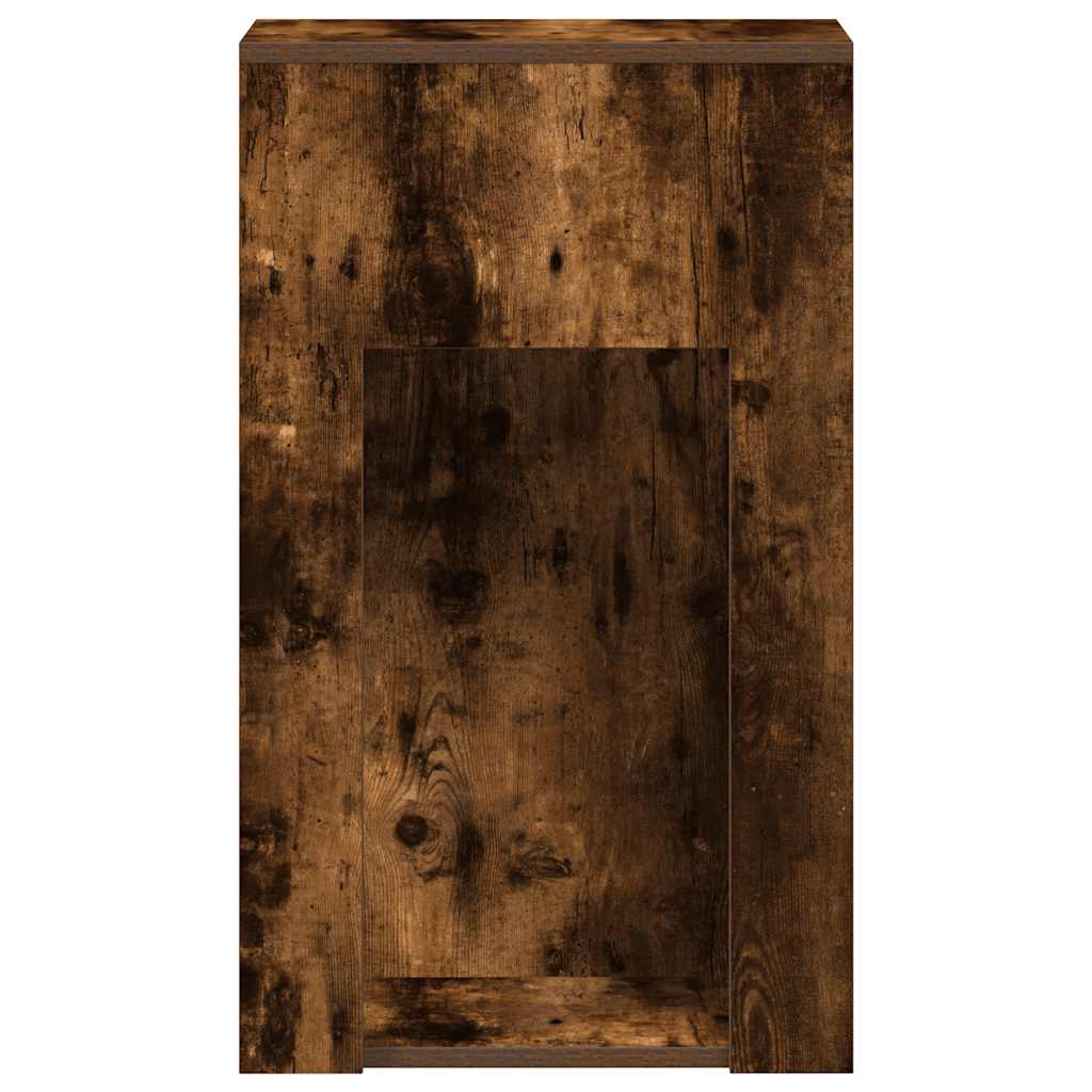 Computer Cabinet with Drawer Smoked Oak 30x44x74 cm