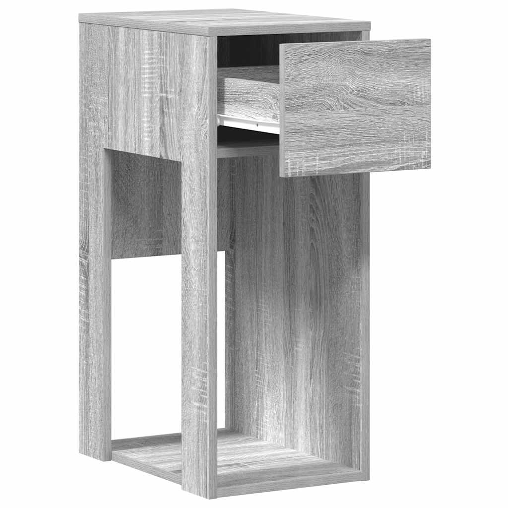 Computer Cabinet with Drawer Grey Sonoma 30x44x74 cm