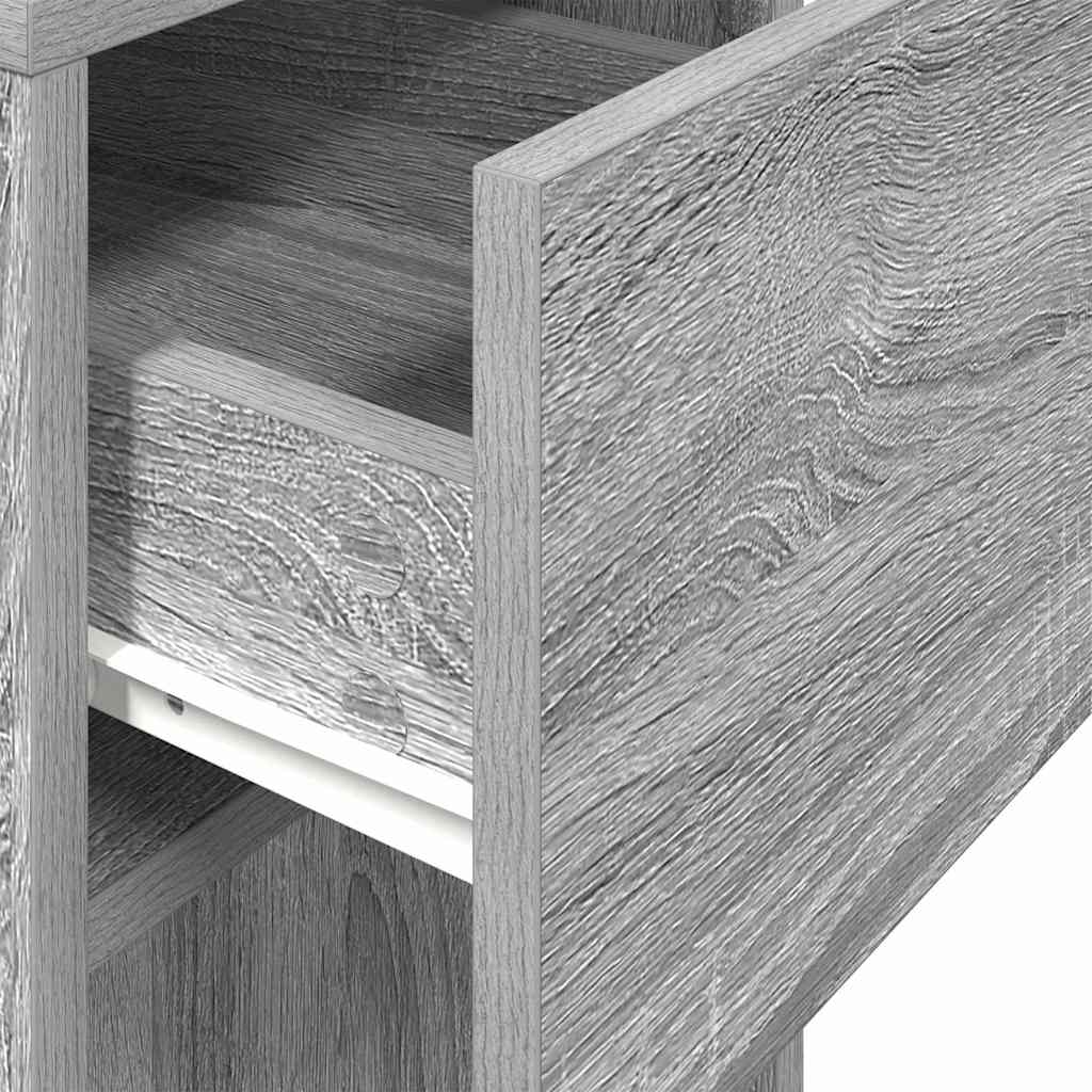 Computer Cabinet with Drawer Grey Sonoma 30x44x74 cm
