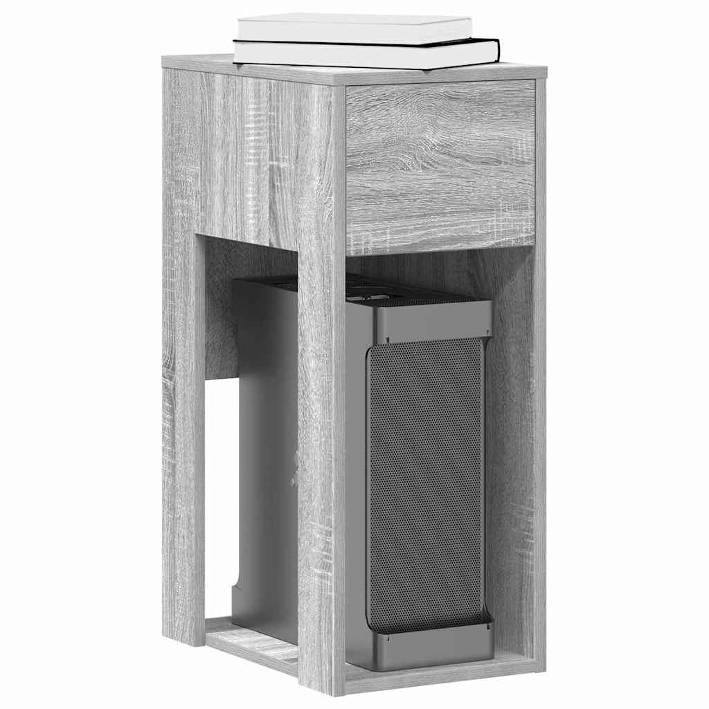 Computer Cabinet with Drawer Grey Sonoma 30x44x74 cm