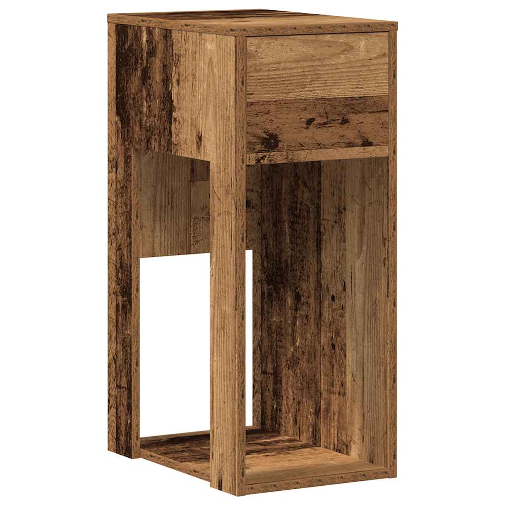 Computer Cabinet with Drawer, Reclaimed Wood Look, 30x44x74 cm