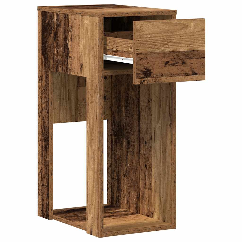 Computer Cabinet with Drawer, Reclaimed Wood Look, 30x44x74 cm