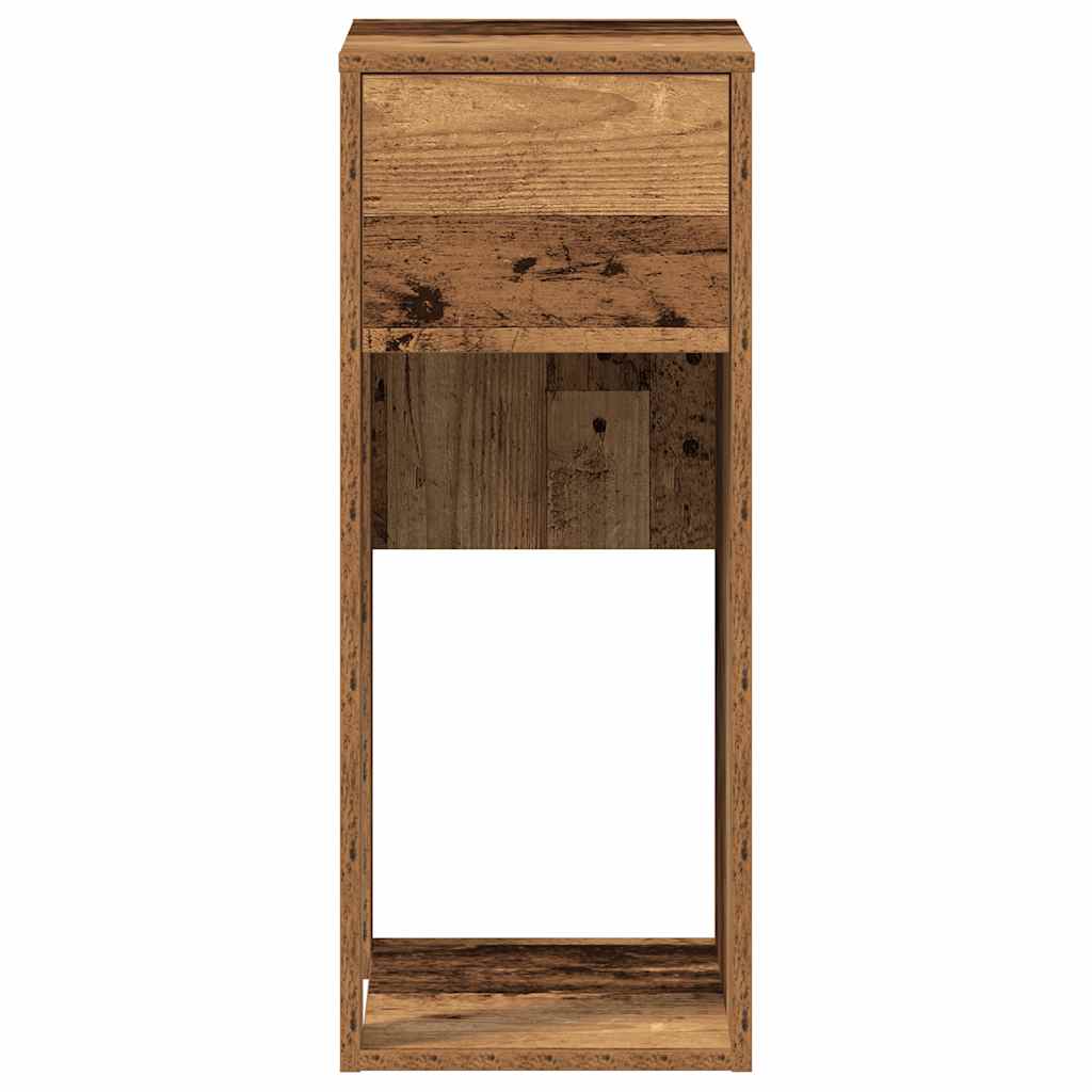 Computer Cabinet with Drawer, Reclaimed Wood Look, 30x44x74 cm
