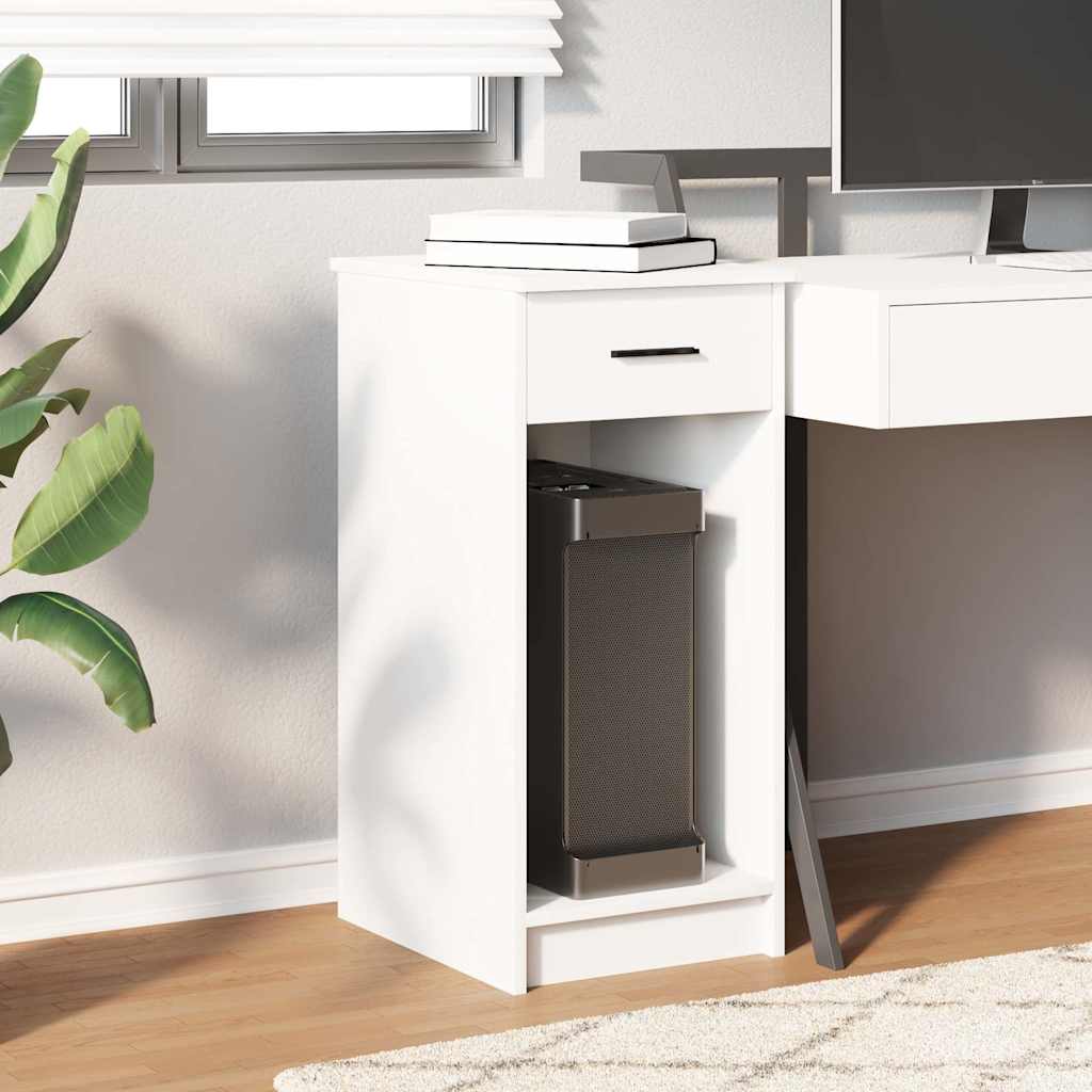 Computer Cabinet with Drawer White 35x45x77 cm