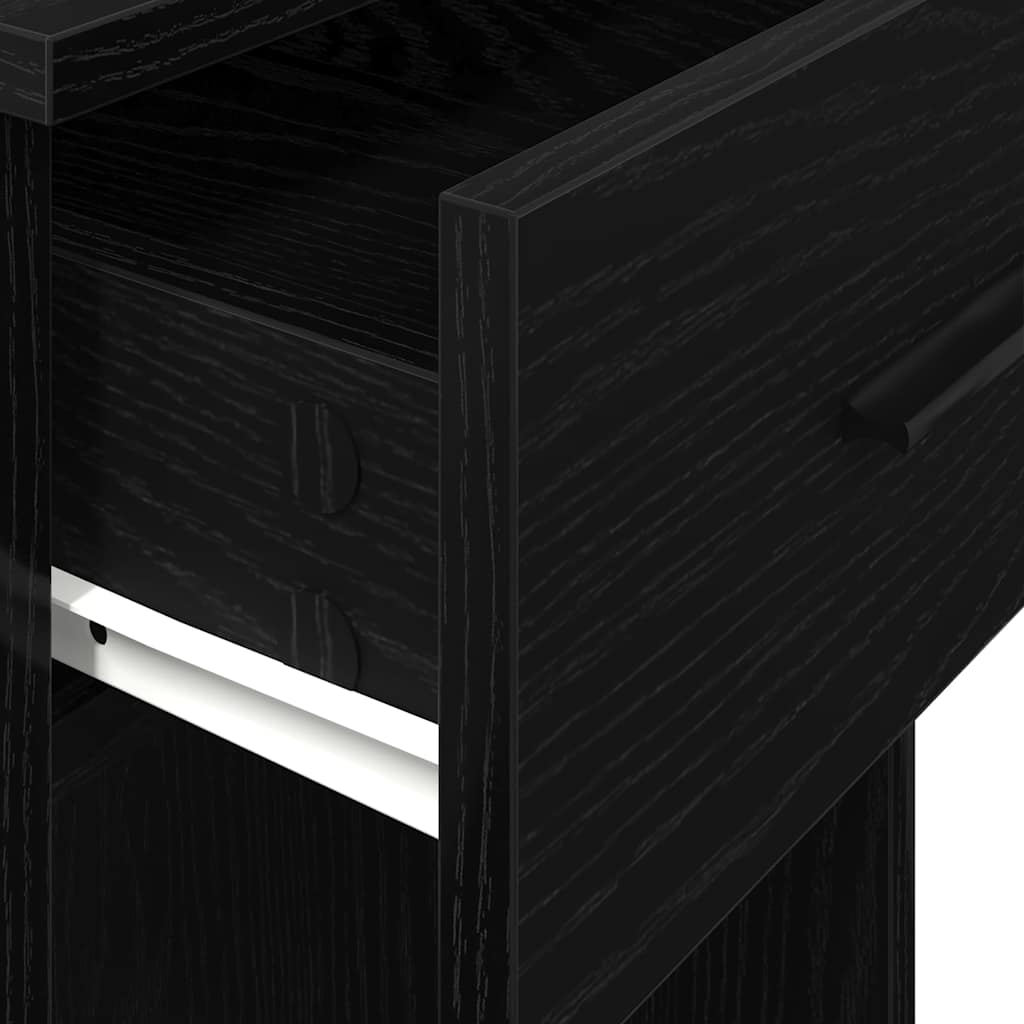 Computer Cabinet with Drawer Black 35x45x77 cm