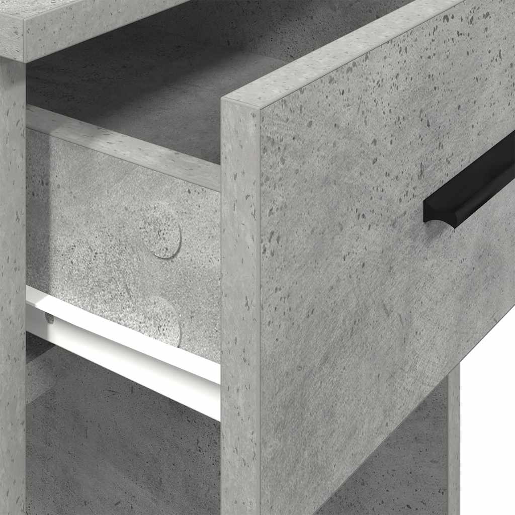 Computer Cabinet with Drawer Concrete Grey 35x45x77 cm