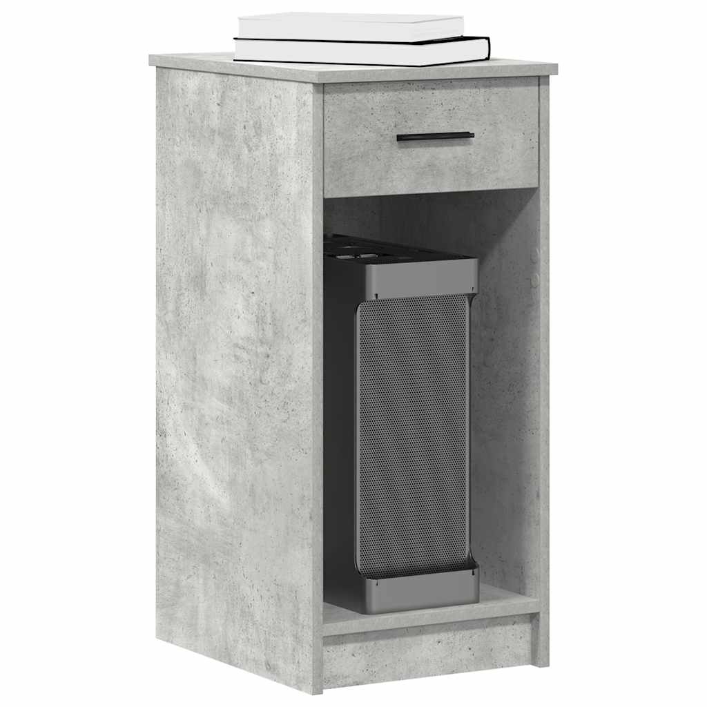 Computer Cabinet with Drawer Concrete Grey 35x45x77 cm