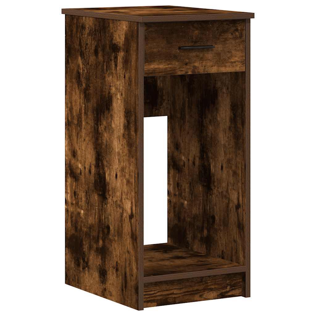 Computer Cabinet with Drawer Smoked Oak 35x45x77 cm