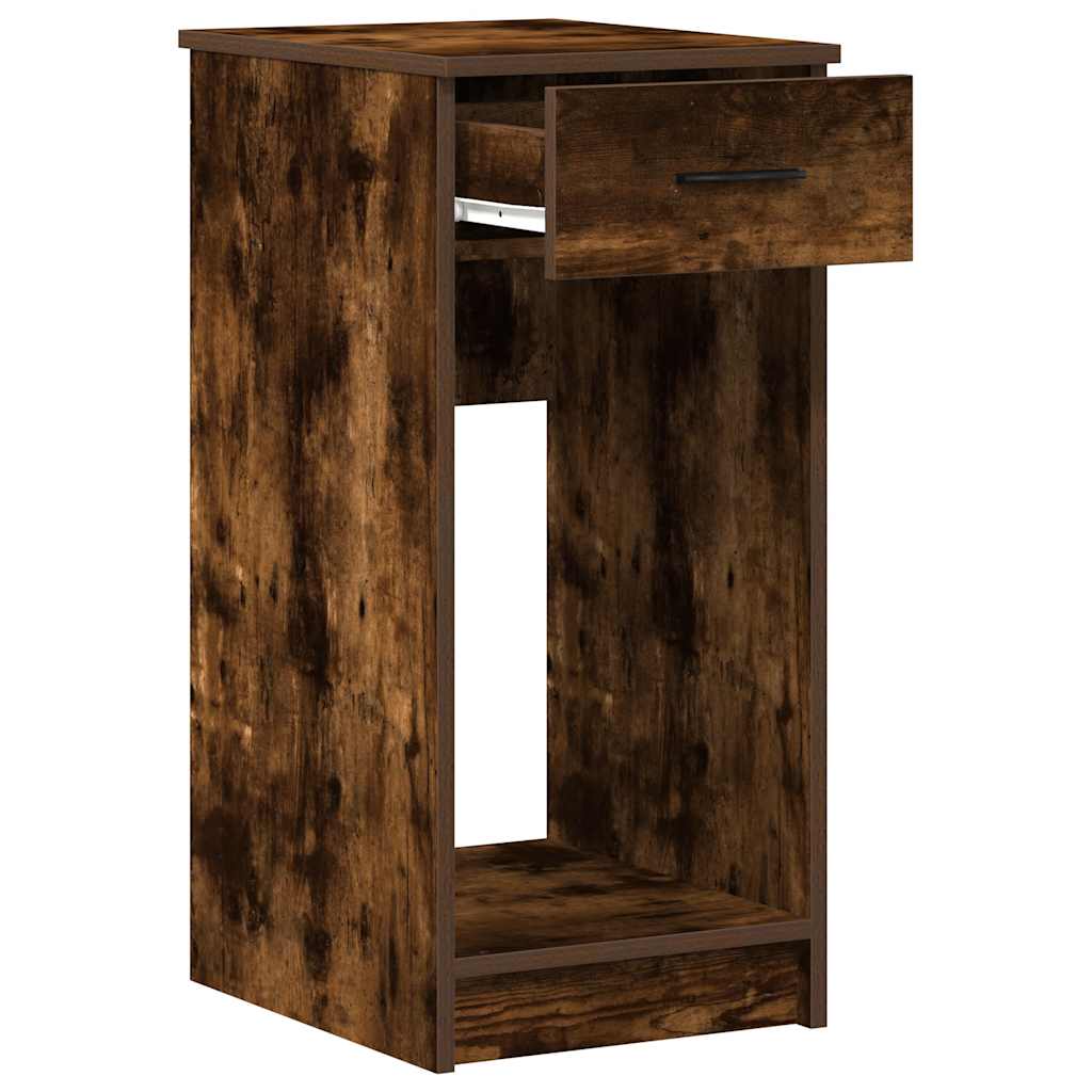 Computer Cabinet with Drawer Smoked Oak 35x45x77 cm