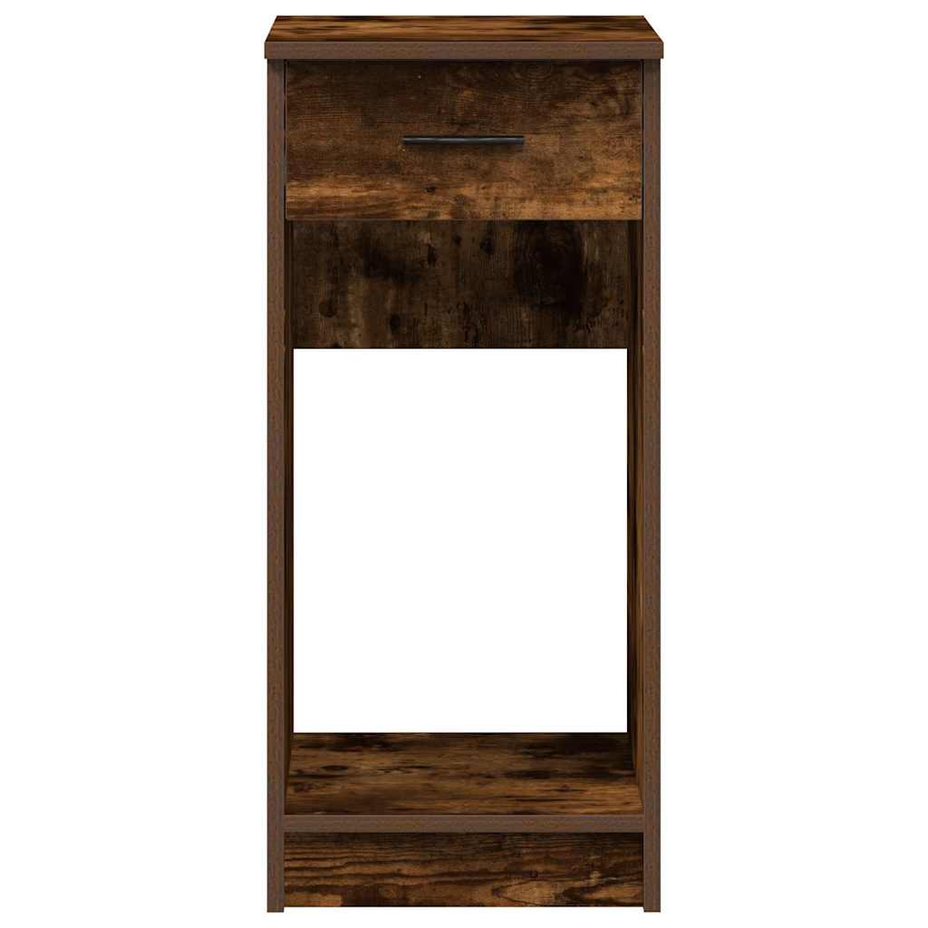 Computer Cabinet with Drawer Smoked Oak 35x45x77 cm
