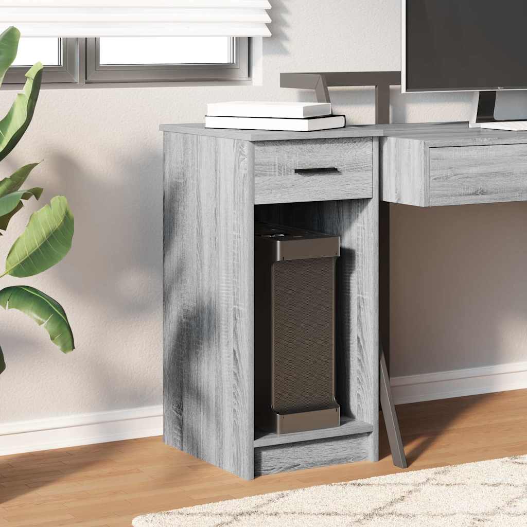 Computer Cabinet with Drawer Grey Sonoma 35x45x77 cm